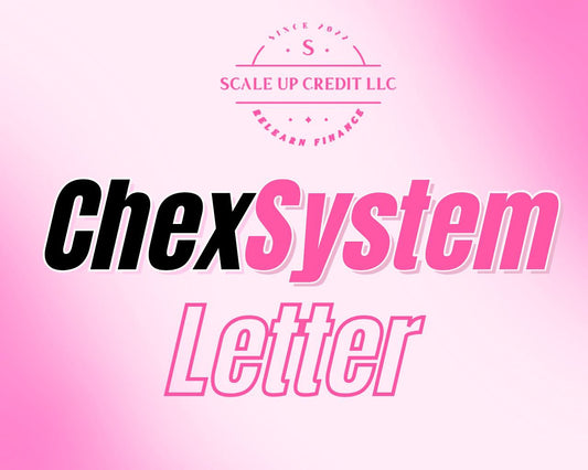 CHEXSYSTEM REMOVAL LETTER